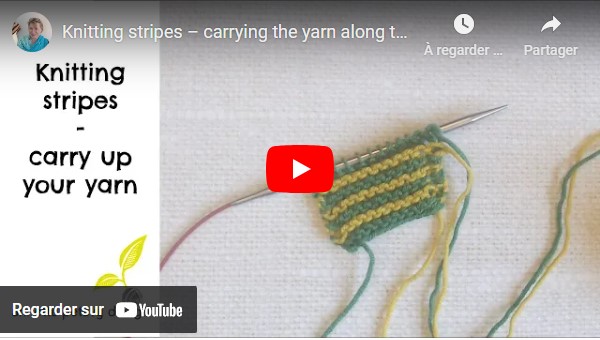 Knitting stripes – carrying your yarns along the selvedge